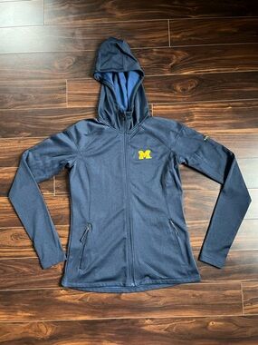 Columbia Women's Navy Hooded Full-Zip University of Michigan Jacket, M